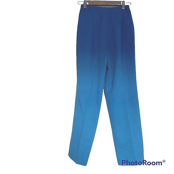 Vintage 90s Lily's of Beverly Hills Vintage Pleated Tennis Pants, Blue Size 6 - Picture 2 of 8